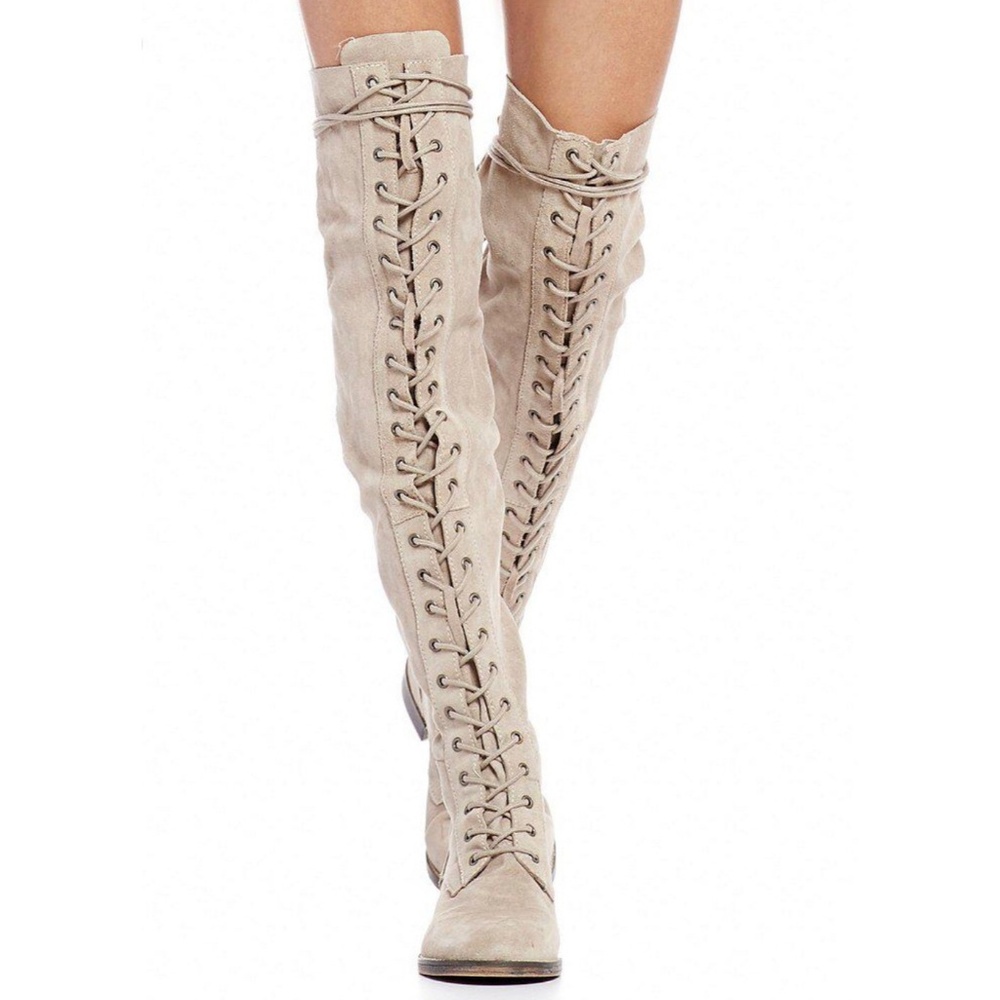 Free People Tennessee lace up over the knee boots
